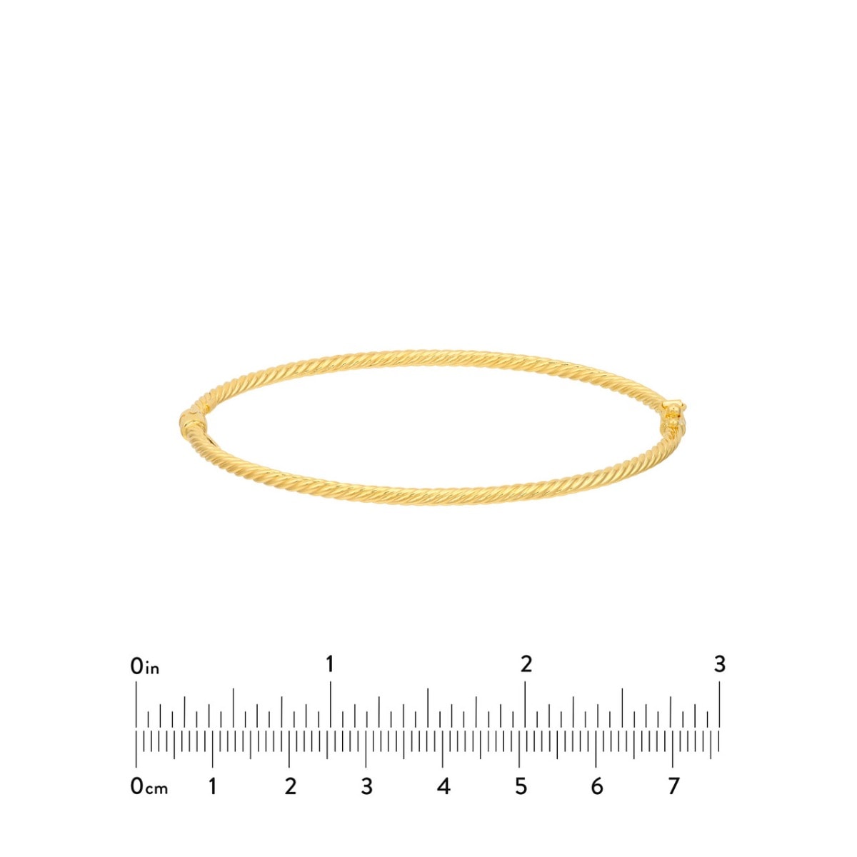Twirled Gold Bangle view 5
