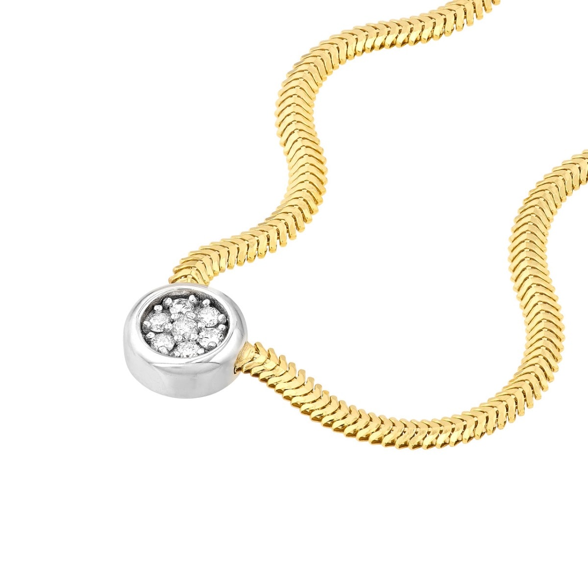 Diamond-Crowned Serpent Necklace view 2
