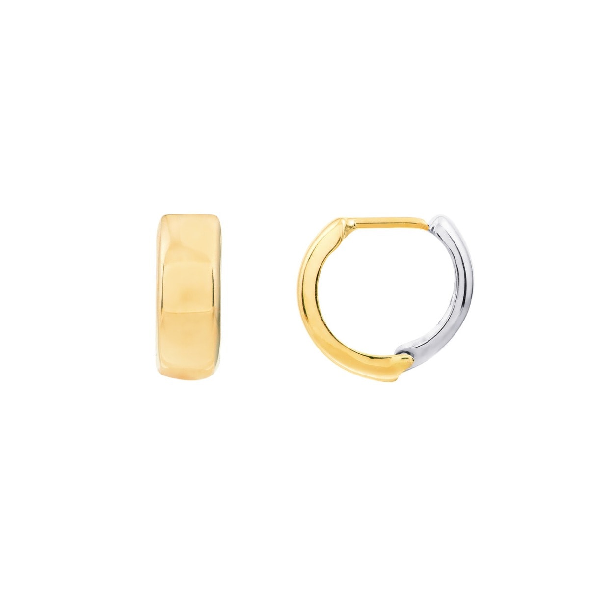 Two Tone Reversible Hoop Earrings view 1