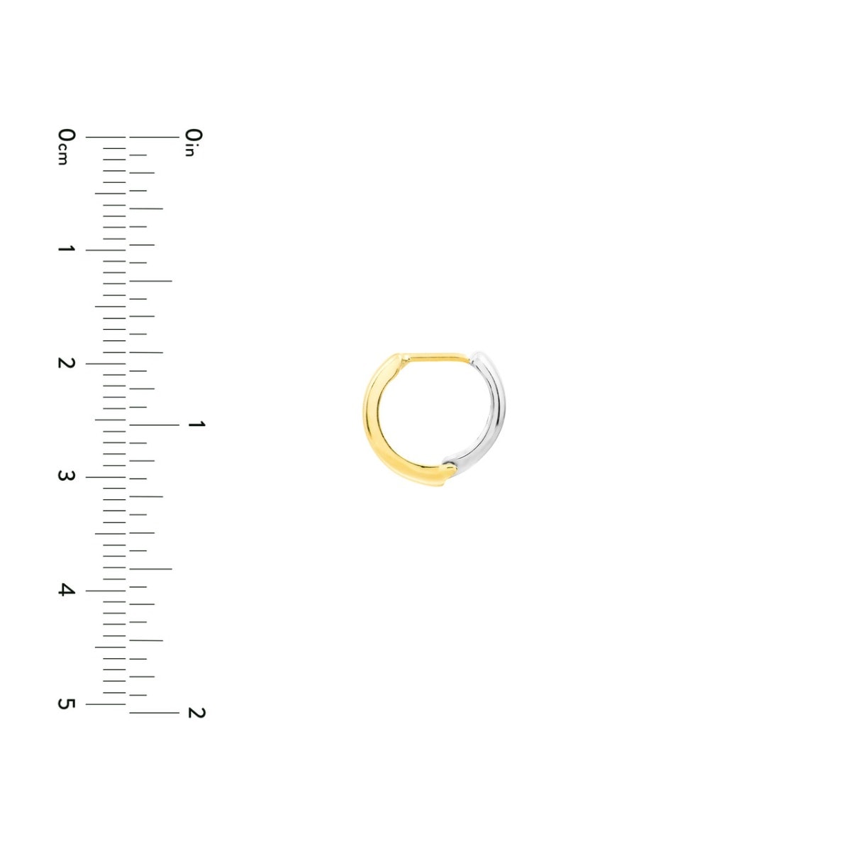 Two Tone Reversible Hoop Earrings view 4