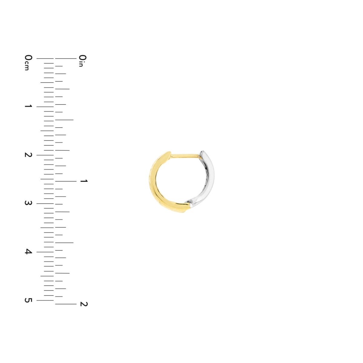 Textured Two Tone Reversible Hoop Earrings view 4