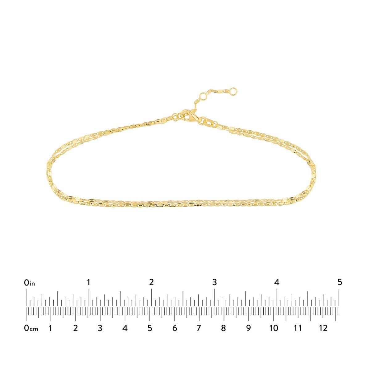 Valentino and Hammered Forzentina Layered Gold Chain view 6