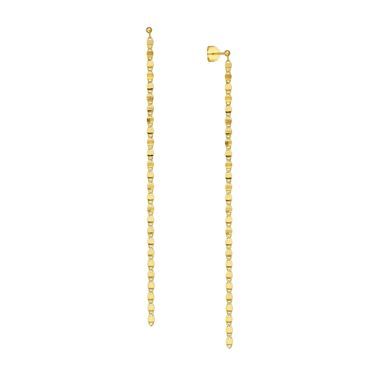 Gold Valentino Chain Drop Earrings view 1