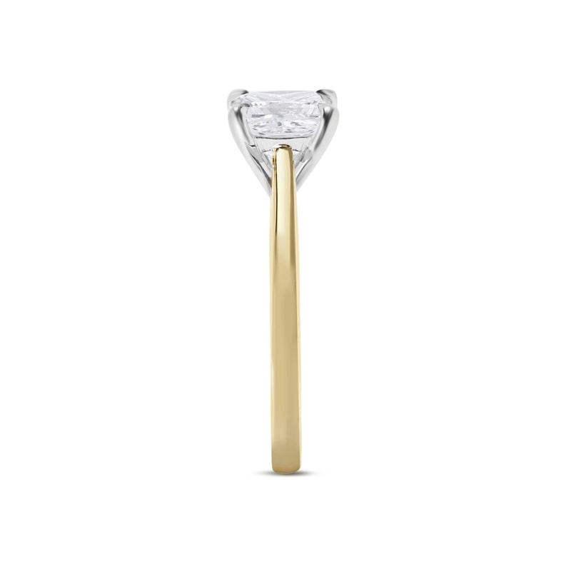 Yellow Gold Princess Shape Solitaire Engagement Ring view 3