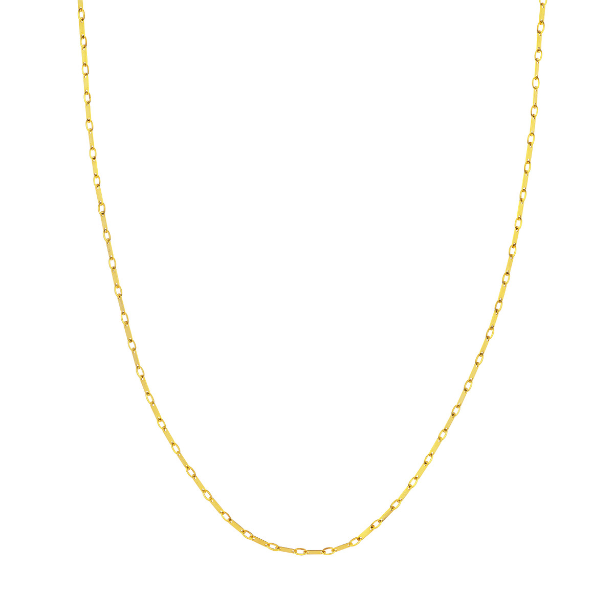 1.85 mm Gold Handmade Flat Link Chain