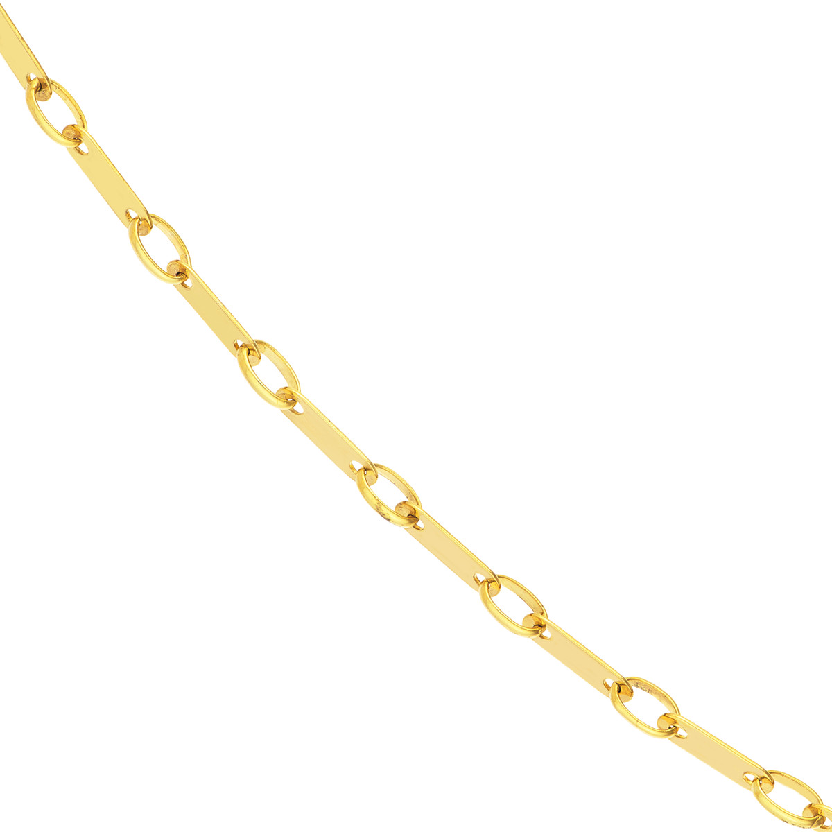 1.85 mm Gold Handmade Flat Link Chain