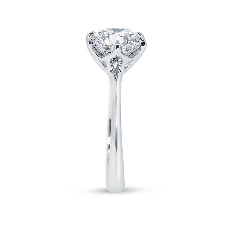 Six Tiger Claw Solitaire Lab Grown Diamond Engagement Ring