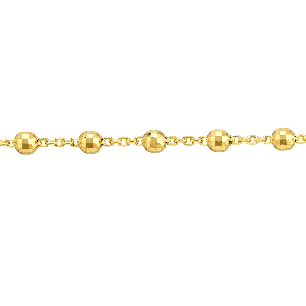 Disco Beads Gold Anklet
