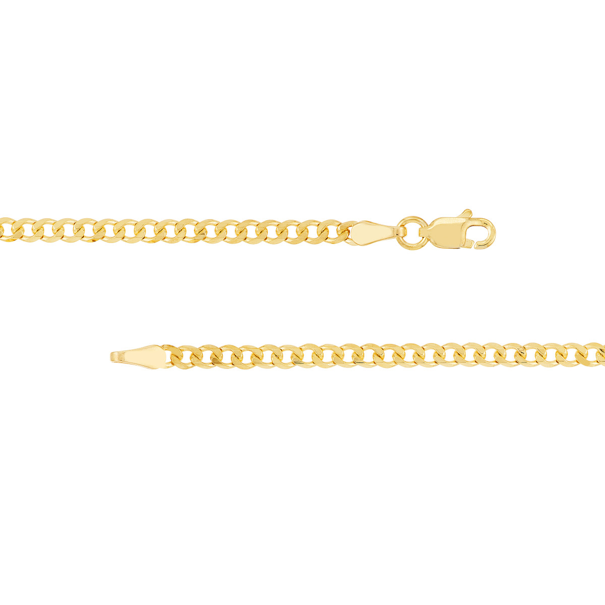 2.70mm Open Curb Gold Chain