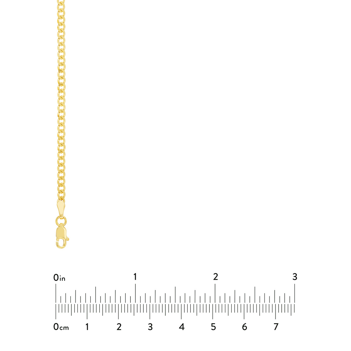 2.70mm Open Curb Gold Chain