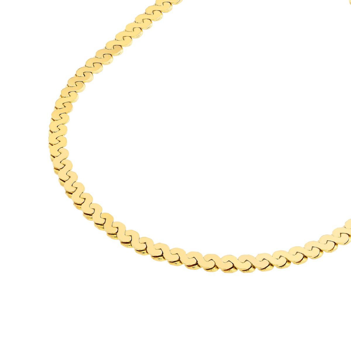 3.00mm Serpentine Gold Chain