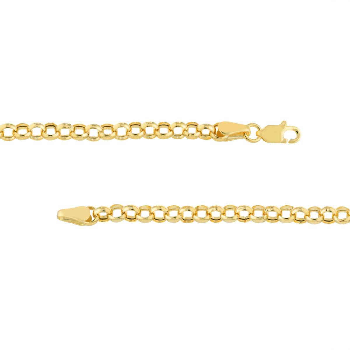 Hollow Gold Rolo Chain with Lobster Lock