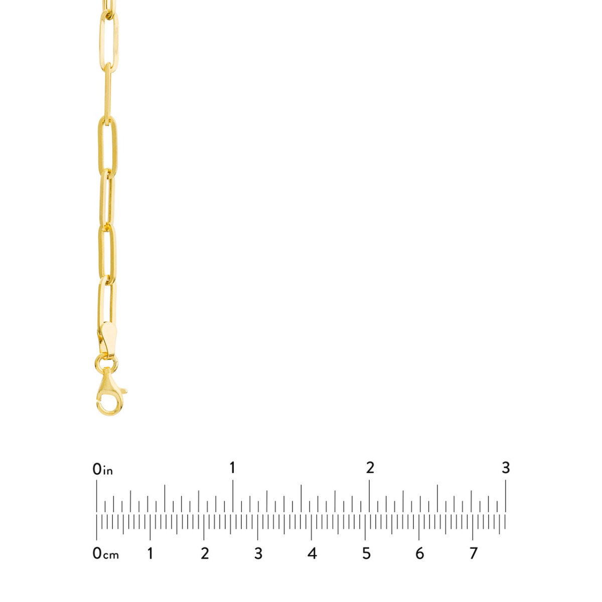 Hollow Paperclip Gold Chain