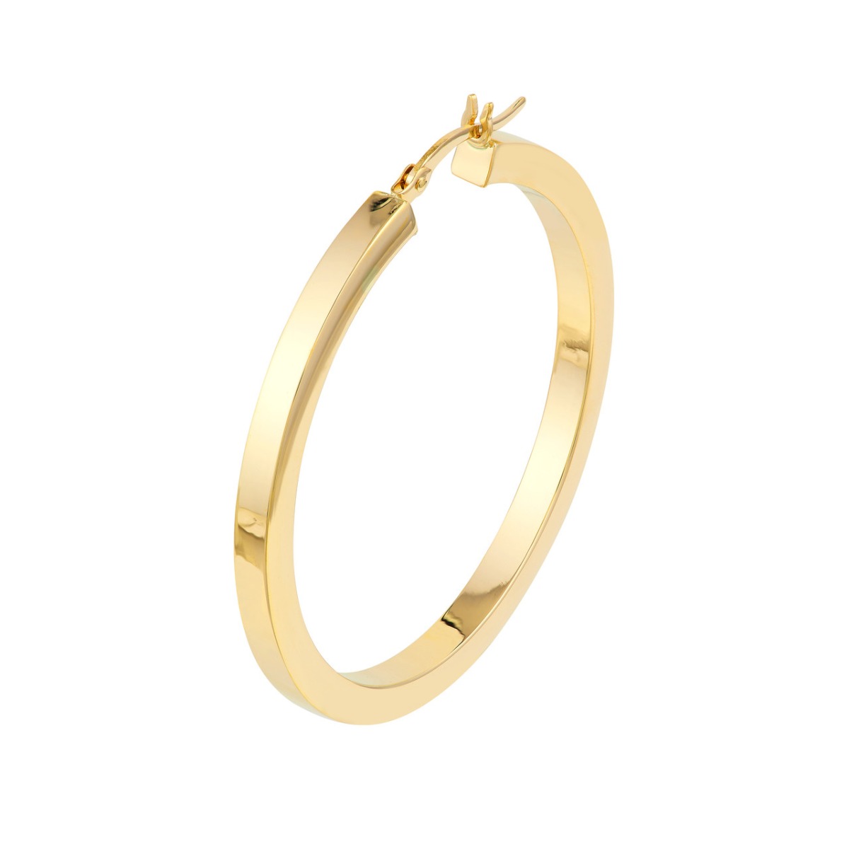 Square Edge Gold Hoops