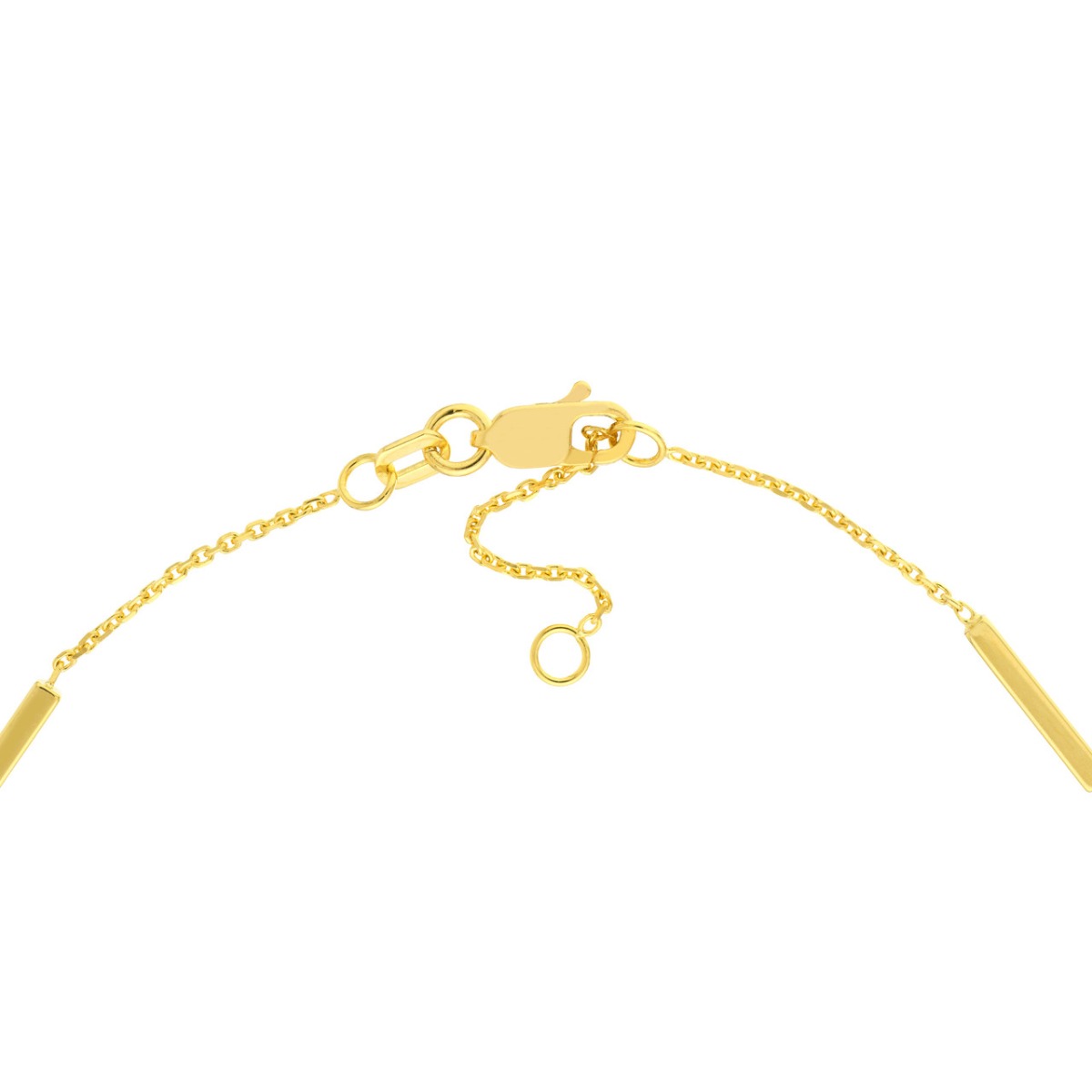 Bar & Diamond Gold Anklet