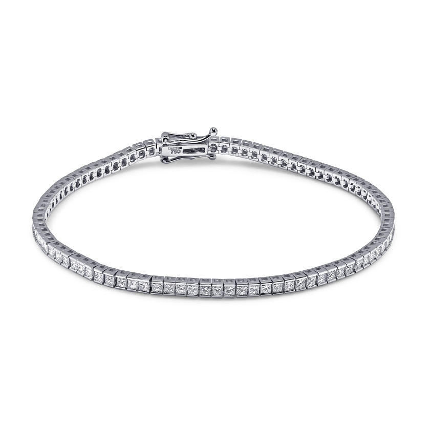 4 Carat Princess Cut Diamond Tennis Bracelet