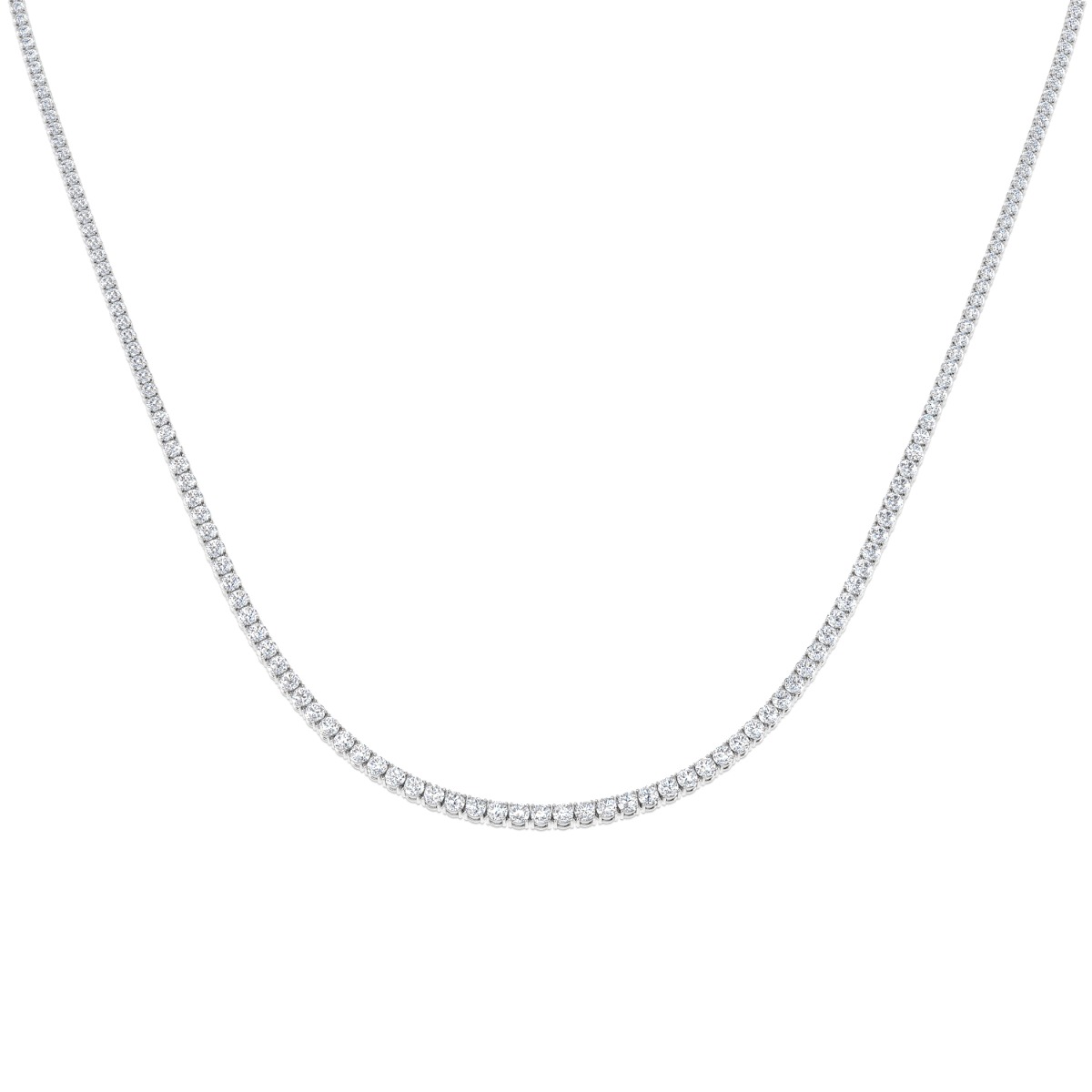 7ct Lab Grown Graduated Diamond Tennis Necklace