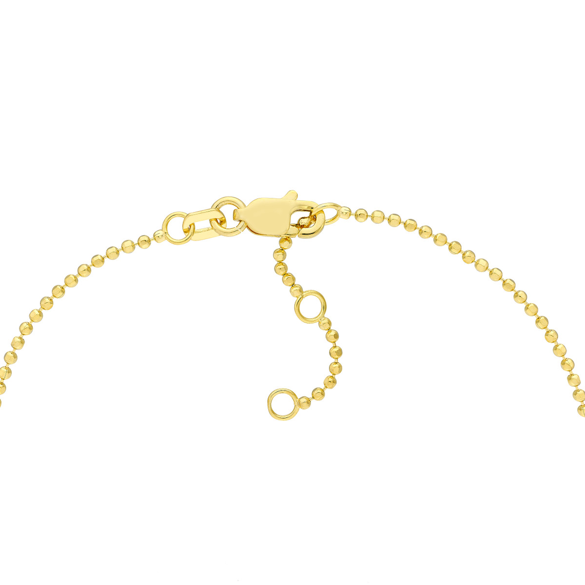 Diamond Bezel in a Beaded Gold Bracelet