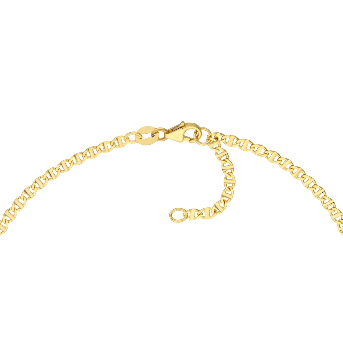 Adjustable Flat Mariner Gold Chain Anklet