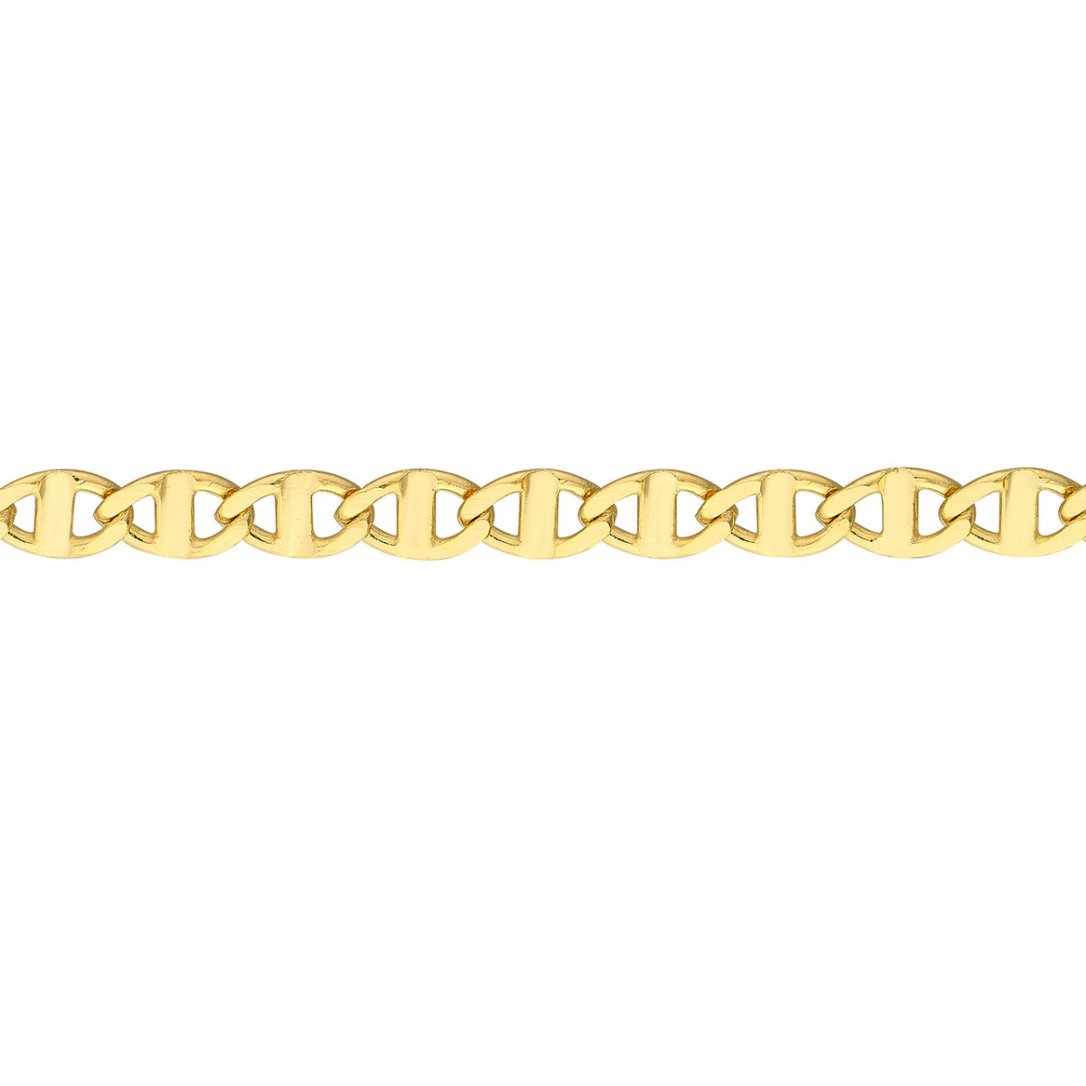 Adjustable Flat Mariner Gold Chain Anklet