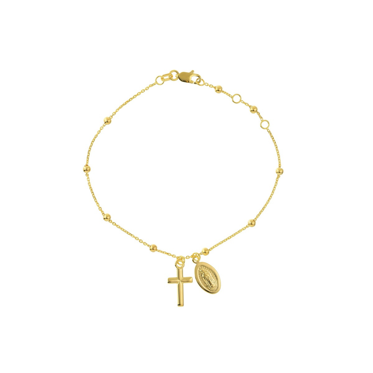 Virgin Mary & Cross Bracelet