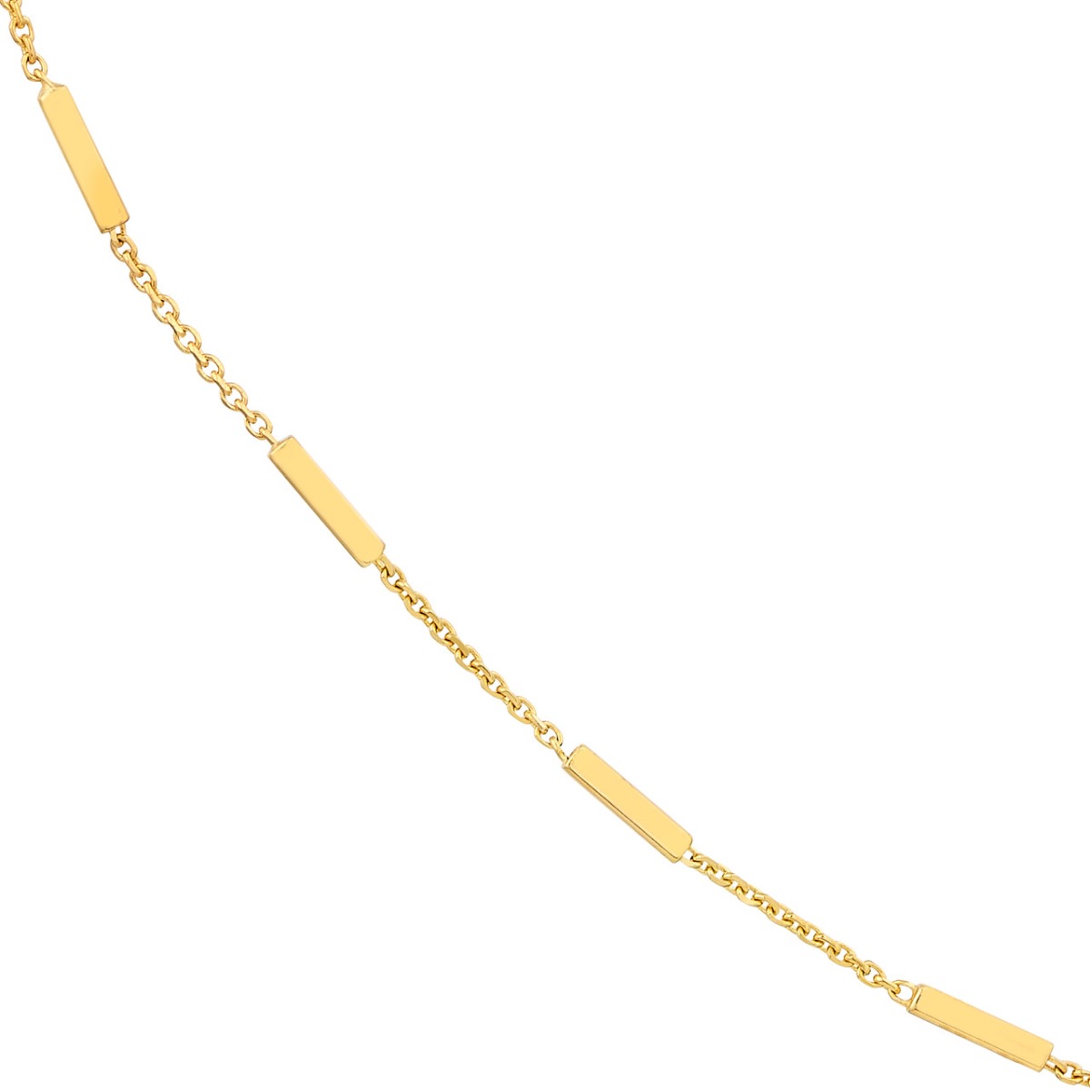 Bar Station Cable Gold Chain