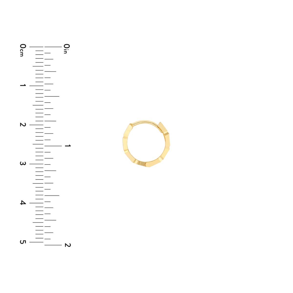 Facet Gold Huggies