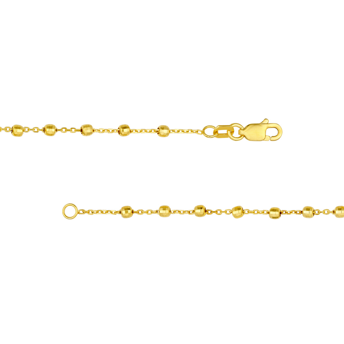 Disco Ball Beads Gold Chain