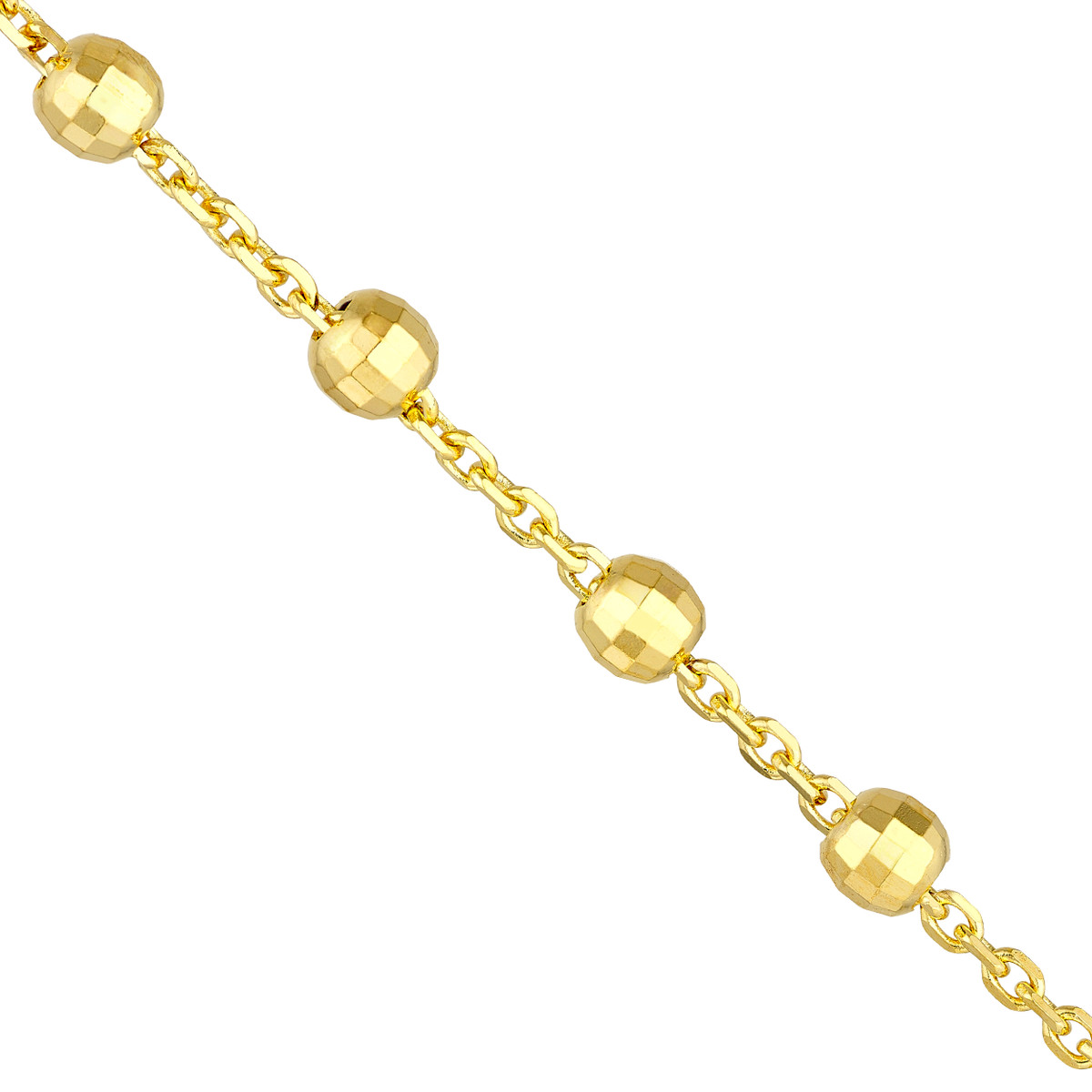 Disco Ball Beads Gold Chain