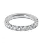 2.7mm Micro Ring Half Band Diamond Wedding Ring