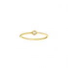 Round Diamond Bezel Gold Ring