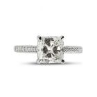 Bespoke Cushion Diamond Engagement Ring Top View