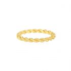 Gold Cable Pattern Ring Band
