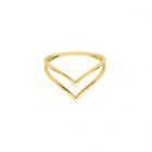Double Chevron Wire Gold Ring