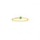 Emerald Bezel Gold Ring
