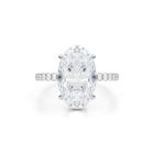 Kourtney Kardashian Oval Halo Lab Grown Diamond Engagement Ring