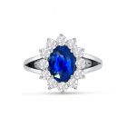 Split Shank Double Halo Emerald Cut Diamond Engagement Ring