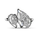 Toi et Moi Pear Shaped Lab-Grown Engagement Ring