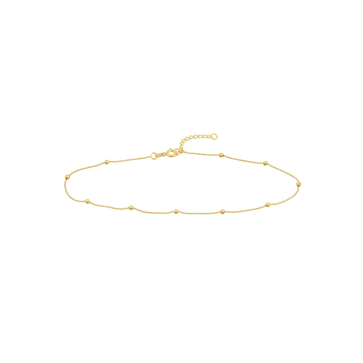 Beads Chain Gold Anklet