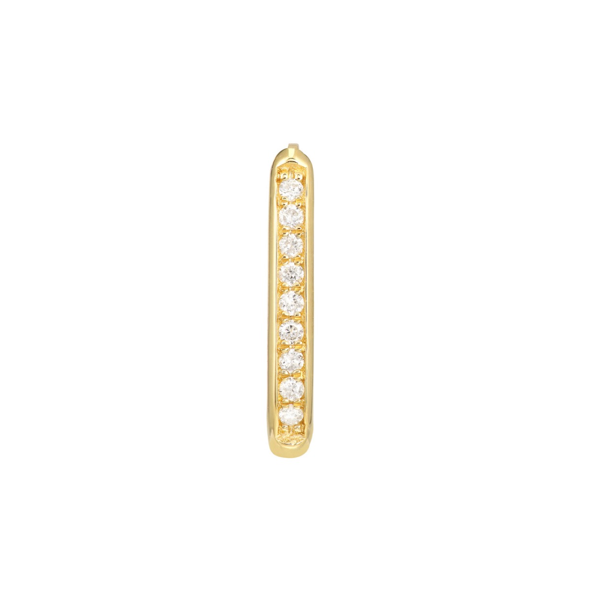 Diamond Channel 12mm Hoop Earrings