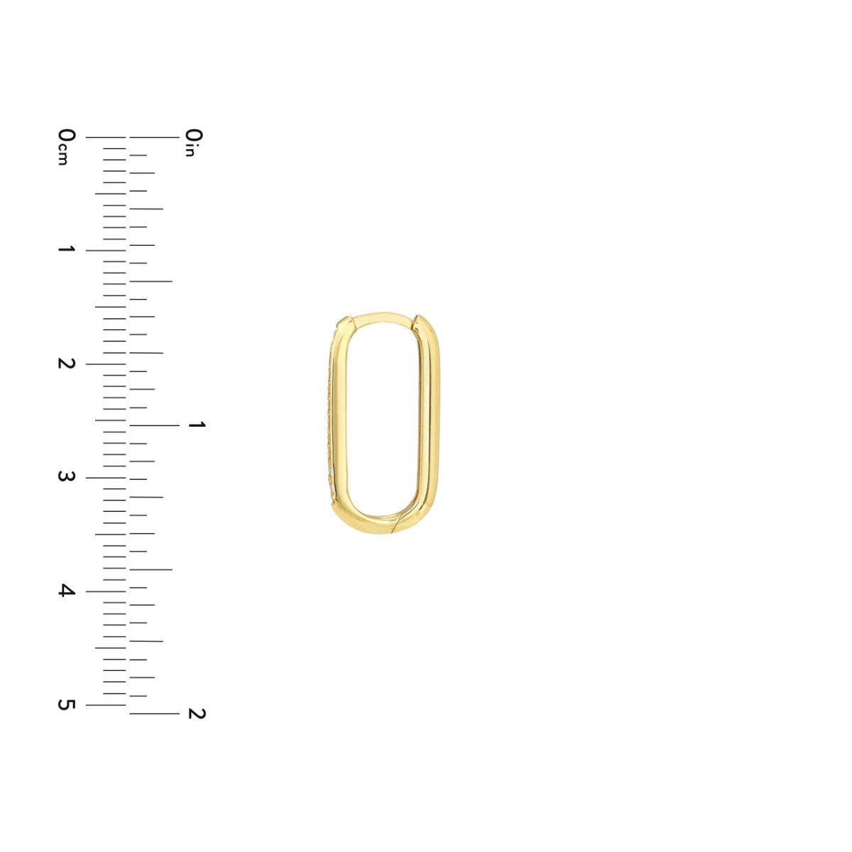Diamond Channel 17mm Hoop Earrings