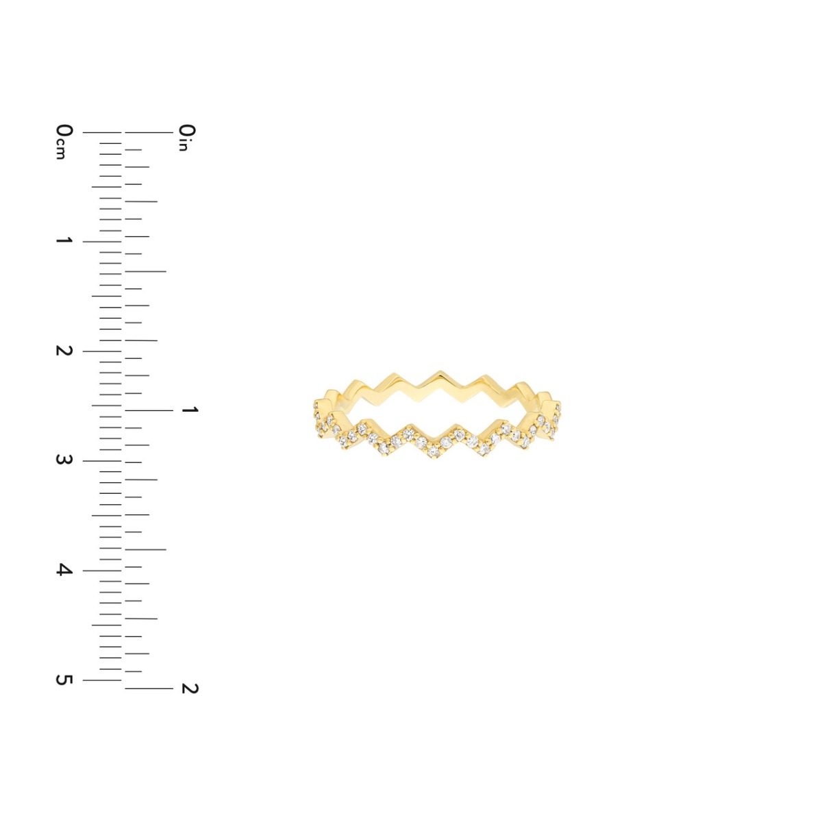 Zigzag Diamond Gold Ring
