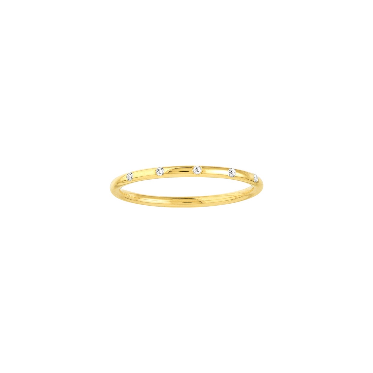 Embedded Diamond Gold Ring