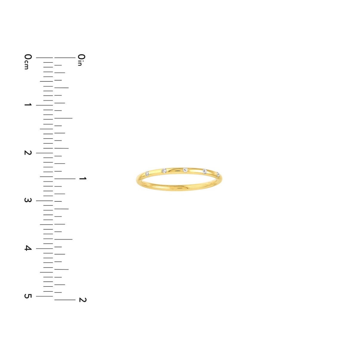 Embedded Diamond Gold Ring