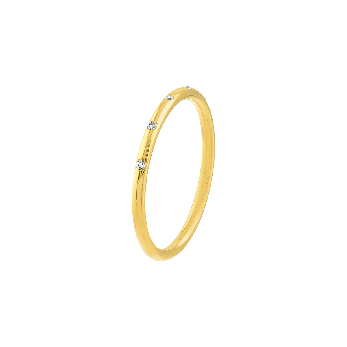 Embedded Diamond Gold Ring