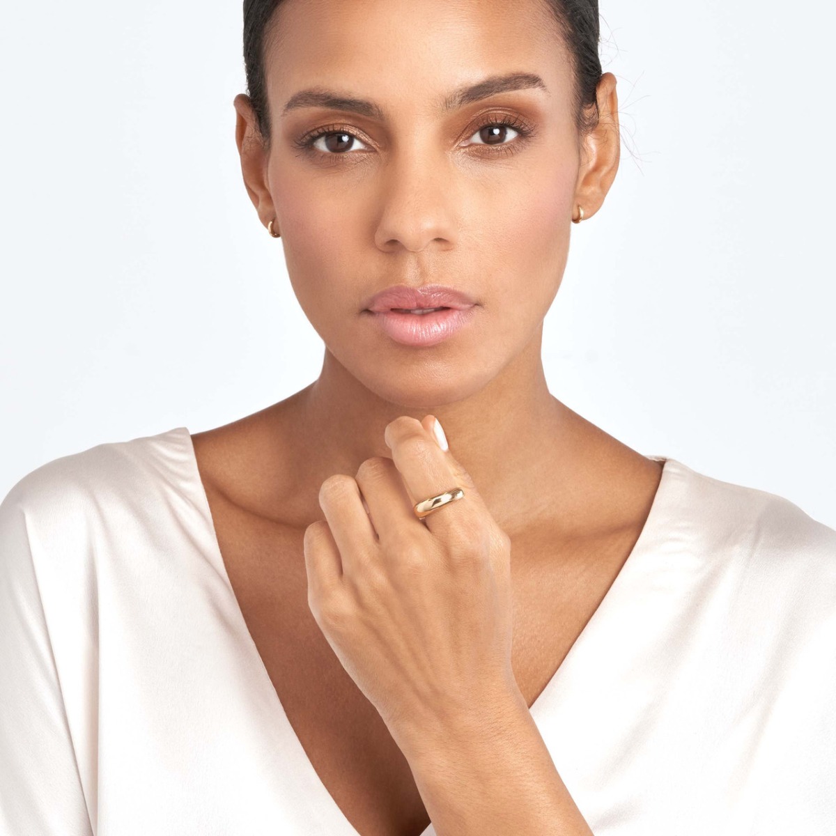 Slim Domed Gold Ring