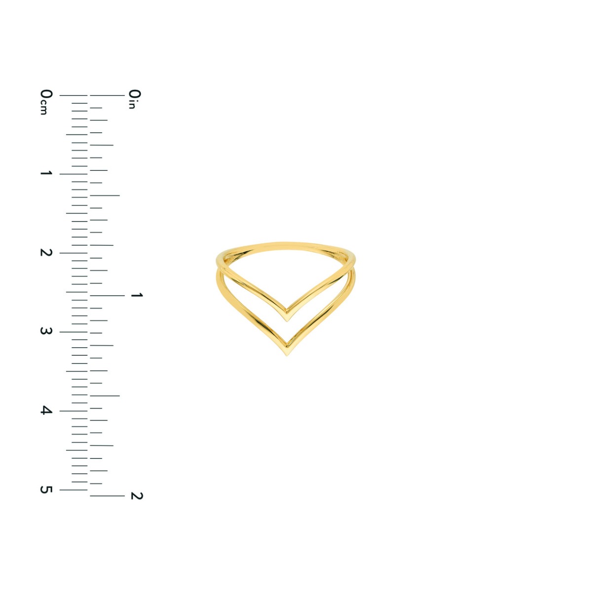 Double Chevron Wire Gold Ring