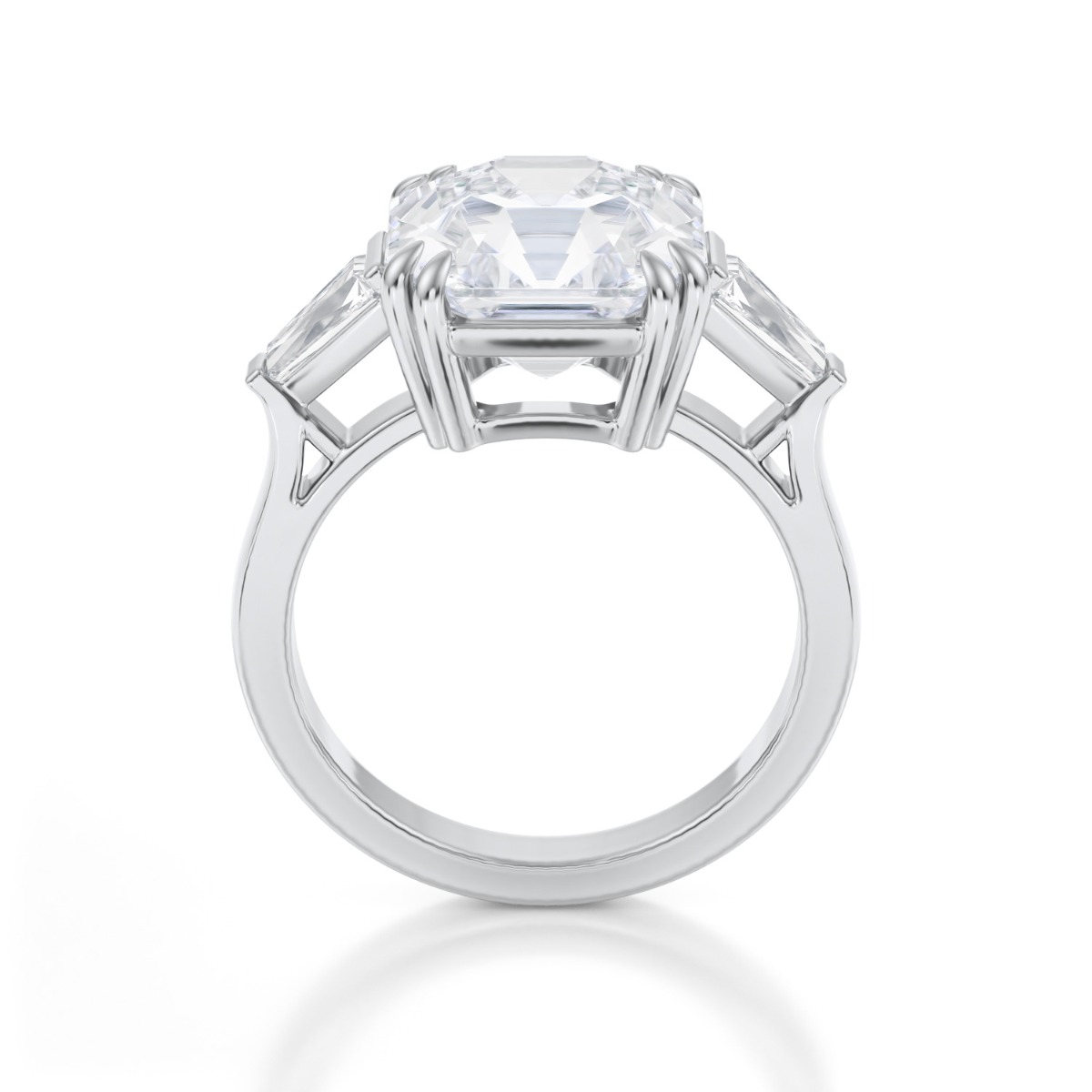 Elizabeth Taylor Asscher Cut Diamond Engagement Ring 