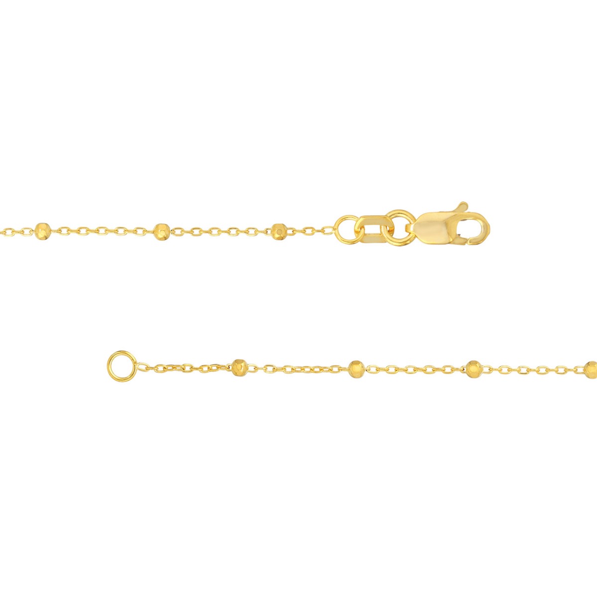 Faceted Gold Bead Saturn Chain