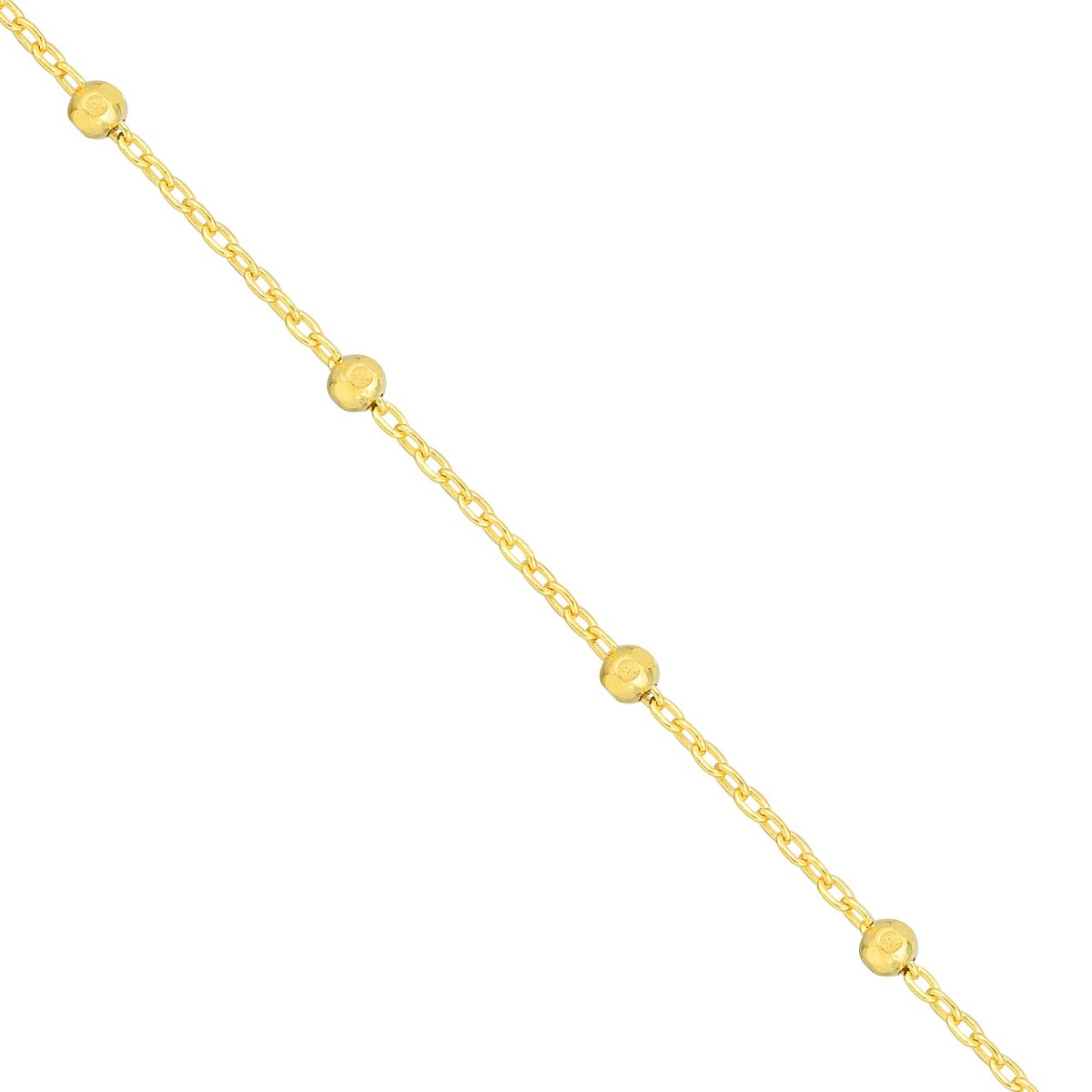 Faceted Gold Bead Saturn Chain